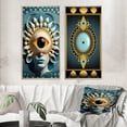thumbnail image 1 of Designart "Radiant Eye Captures the Beholder II" Modern Abstract Framed Wall Art Set Of 2 - Traditional Blue Frame Gallery Set For Office Decor, 1 of 6