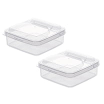 Mobestech Refrigerator Cases Transparent PP Butter Holders for Storage 2Pcs