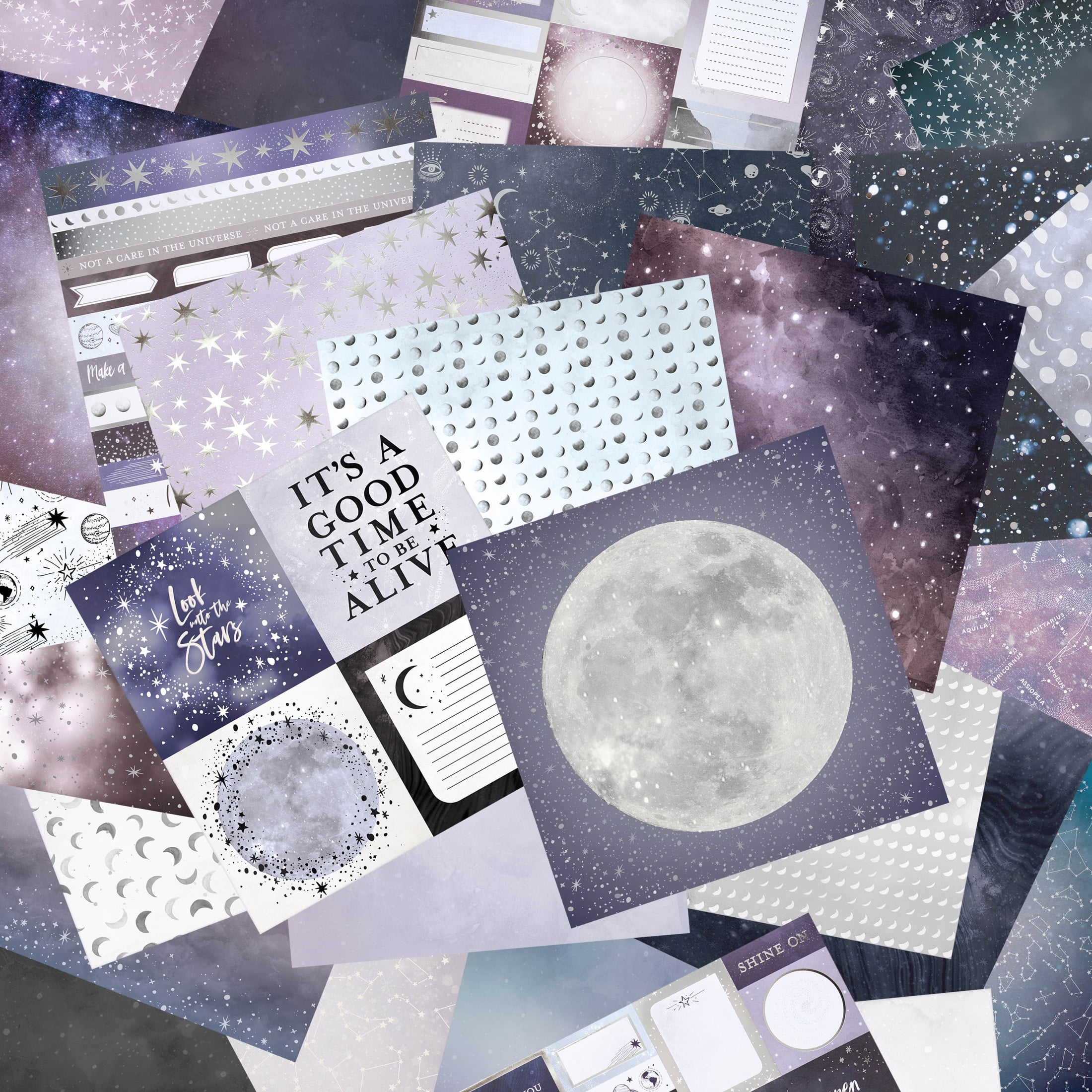 12" x 12" Silver Starlight Paper Pad by Recollections - Acid and Lignin Free Paper for Scrapbooks - Arts & Crafts - 6 Pack