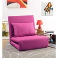 thumbnail image 1 of Relaxie Lin Fauteuil Convertible à Bascule Réglable à 5 Positions Lit de Dortoir Canapé Lounge Sofa - Rose, 1 of 1