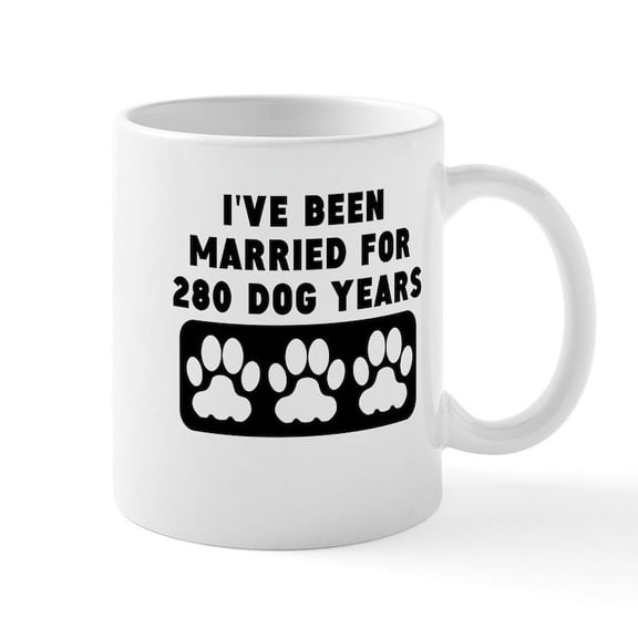 CafePress - 40Th Anniversary Dog Years Mugs - 11 oz Ceramic Mug - Novelty Coffee Tea Cup