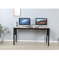 thumbnail image 6 of Desk, Table, Computer Desk, Home Office Desks with Metal Decorative Panel, Gaming Desk, 63x24 inches Industrial Retro Style Office Computer Workstation for Bed Room Living Room Office, Black, 6 of 6