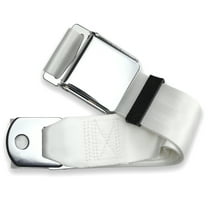 RetroBelt White Aviation Lap Belt 75" No Hardware Safety Seatbelt Classic