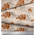 thumbnail image 2 of Soimoi White Rayon Crepe Fabric Text & Europe Map Travel Print Sewing Fabric Yard 46 Inch Wide, 2 of 5