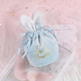 thumbnail image 5 of Easter Bunny Ear Velvet Candy Bags, 1 Pack Drawstring Decor Pouches for Party Favors, Wedding Baby Shower Gifts, Reusable Soft Treat Bags, Flannel, Party Favors, 5 of 9
