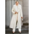 thumbnail image 6 of Jessica London Women's Plus Size Long Wool-Blend Coat With Faux Fur Collar Coat, 6 of 6