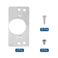 thumbnail image 3 of Uxcell 4 Pack 90x47mm Stainless Steel Cabinet Hinges Side Repair Plate, Silver, 3 of 6