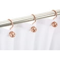 thumbnail image 6 of Chictie Nickel Shower Curtain Hooks - Decorative Shower Curtain Rings,Set of 12 Metal Rustproof Shower Hangers for Bathroom Curtains Rods Hollow Ball Design, 6 of 7