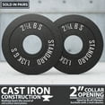 thumbnail image 2 of Synergee Standard Metal Weight Plates 2.5 lb Pair. 2” Opening for Bodybuilding, Olympic & Power lifting workouts. Classic Old School Metal Weighted Plates., 2 of 7