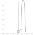 thumbnail image 4 of Stainless Steel Polished Disc Dangle Threader Earrings (165.8 X 7) Made In China sre1358, 4 of 5