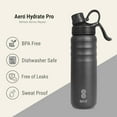 thumbnail image 3 of SINT Vacuum Insulated Water Bottle 24 Oz, Leak Proof - Stainless Steel Water Bottle with Straw, Chug and Spout Lid, Double Walled & Dishwasher Safe, Black, 3 of 5