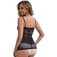 thumbnail image 2 of DARING DIVA Women's Lace Mesh Shapewear with Adjustable Straps L Black, 2 of 6