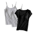 thumbnail image 1 of JMKQLZ Women's Cotton Solid Color Chest Mat Without Steel Rim Base Shirt, 1 of 2