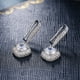 thumbnail image 4 of Pendientes de perlas de plata 925 para mujer Pendientes colgantes chapados en oro de moda Suaves para la piel sensible Pendientes de boda Joyas para novias, 4 of 7