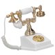 thumbnail image 3 of Mini téléphone pour maison de poupée, modèle de simulation rétro, modèle de téléphone vintage européen, décoration pour maison de poupée 1:12, blanc, 3 of 4
