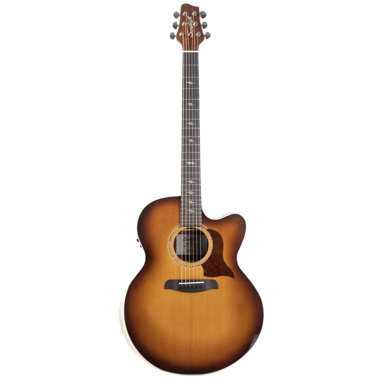 Sawtooth Acoustic Guitar – Jumbo Cutaway 24 Fret Acoustic Electric Guitar with Red Cedar Top and Australian Blackwood Back and Sides
