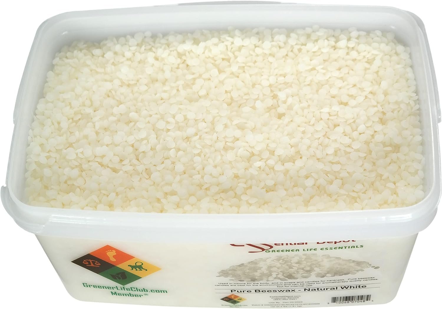 Beeswax - White Pastilles - 4lbs - Greener Life Club Box