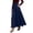 Navy, variant on Women's Ankle Length High Waist A-line Flowy Long Maxi Skirt (Grey XXL)