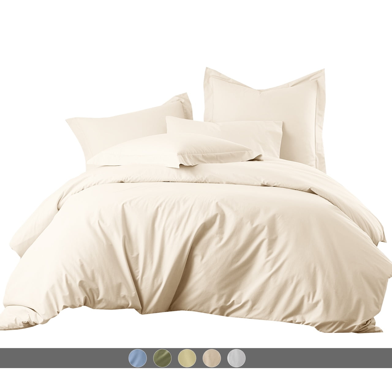 100 Cotton Percale Duvet Cover Set 300 Thread Count King/California