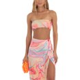thumbnail image 5 of Biekopu Women 2 Piece Summer Outfits Printed Strapless Tube Tops and Splits Long Skirt for Streetwear Aesthetic Clothes, 5 of 5