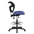thumbnail image 4 of Mid-Back Navy Blue Mesh Drafting Chair with Back Height Adjustment, 4 of 5