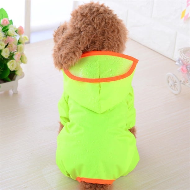 Xihbxyly Impermeable para Perros, Chaqueta Impermeable con Capucha, Diseño Cómodo y Ligero, Material Transpirable, para Exteriores, Apto para Pomerania, Caniche y Osito de Peluche, Talla Xs, Ajuste C
