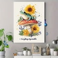 thumbnail image 4 of Qisvanset Cute Frog Mushroom Sunflower Canvas Wall Art 15.75x11.81 Inches, 4 of 8