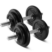 XPRT Fitness Cast Iron Adjustable Dumbbell Set,  40lbs