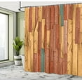 thumbnail image 4 of Ambesonne Rustic Shower Curtain, Grunge Barn Door Farm Art, 69"Wx70"L, Earth Yellow, 4 of 4
