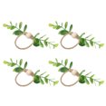 thumbnail image 2 of Hotel Table Napkin Rings,4Pcs Napkin Rings Simple Napkin Buckle Handicraft Flower Napkin Rings Achieve More, 2 of 7