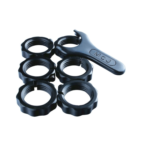 McJ Tools Reloading 6pack Ultimate Lock Rings, Premium Steel Constructed, 7/8"-14 Universal Die Lock Rings, Reloading Essential Tools