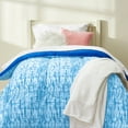 thumbnail image 6 of Dawn 7-Piece College Dorm Bedding Bundle in Tina, Twin XL Comforter Set, Sheets, Pad, Pillow & Blanket, Hues of Blue, Gray & White, 6 of 6