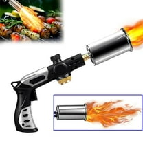 Djiypn Powerful Propane Torch for Grilling and Cooking with Adjustable Flame & Safety Lock - Ideal for Home Outdoor BBQ by Chefs, Black