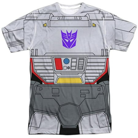 Trevco Sportswear HBRO132-ATPP-1 Transformers & Megatron Costume - Short Sleeve Adult Poly Crew T-Shirt, White - Small