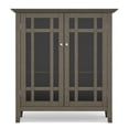 thumbnail image 5 of Simpli Home Bedford 39 inch Wide Solid Wood Transitional Medium Storage Cabinet in Farmhouse Grey, 5 of 12