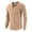 Khaki, variant on HAOTAGS Mens Waffle Knit Henley Shirts Casual Long Sleeve Buttoned Pullover Top Khaki Size S