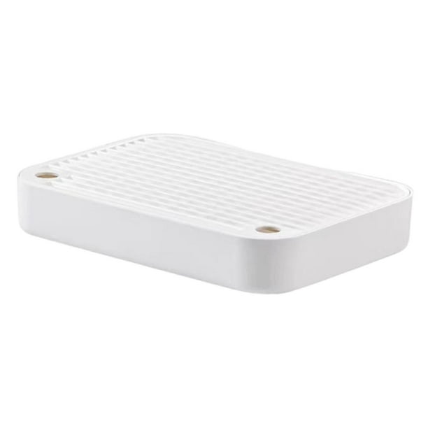 Base para arenero de gatos, accesorios para mascotas premium, lavable, fácil de limpiar y portátil. Blanco