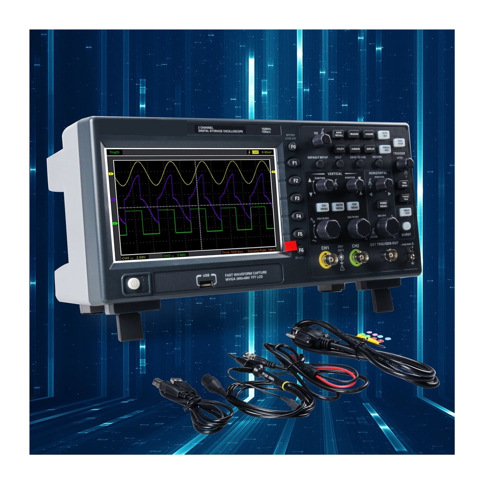 Signal Generation Oscilloscope Dual-Channel Digital Storage Oscilloscope 100M 150M 1GS/s ,Professional Designed