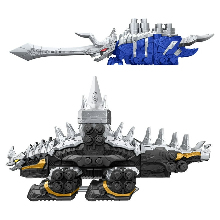 New Power Rangers Dino Fury Tricera Blade, Stego Spike Zord Action