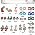 thumbnail image 2 of 1 Box DIY 36PCS Charm Bracelet Making Kit Colorful Beads Silver Plated Snake Chain Jewelry Making Kit, 2 of 7