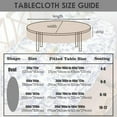 thumbnail image 5 of Blue Oval Tablecloth 60x84in for Oval Table Waterproof Table Cloths for Dining Room Indoor Outdoor Table Cloth Pattern03, 5 of 5
