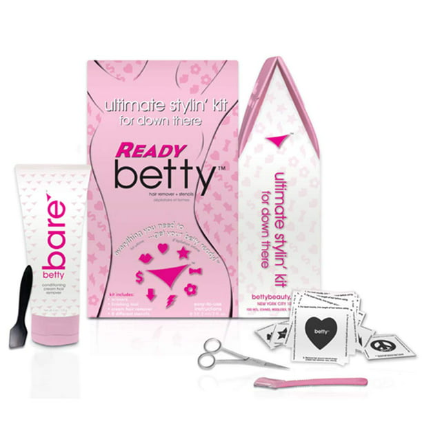 Ready Betty Ultimate Stylin Kit - Hair Removal for Down There (Pack of 2) -  