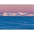 thumbnail image 2 of Zwick, Martin 14x11 White Modern Wood Framed Museum Art Print Titled - Sunrise during winter at the Ilulissat Fjord-located in the Disko Bay in West Greenland, 2 of 4