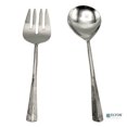 thumbnail image 7 of Elyon Seldon Reflective Silver Salad Serving Set Indian Artisan-Made Hostess Set Hand-Forged Stainless Steel 2 Pieces, 7 of 7