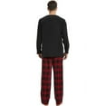 thumbnail image 2 of U2SKIIN Couple Pajama Sets, Plaid Matching Pajama Set for Men and Women Soft Warm Pjs Set（Black/Red-black Plaid Mens, Large）, 2 of 5