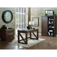 thumbnail image 2 of Martin Furniture Avondale 8-Shelf Wood Bookcase with Sliding Door in Brown, 2 of 7