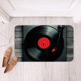 thumbnail image 2 of Music Theme Bathroom Rugs Musical Cd Disc Doormats Floor Mats 20"X 32",Music Instrument Print Bath Mat,Jazz Music for Home Entryway Rug,Black, 2 of 5