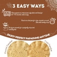 thumbnail image 2 of Pride Of India - Tikka Curry Mung Bean (Moong Dal) Papadum Lentil Crisp, 10 count (3.53Oz - 100gm) - Instant Microwaveable Vegan Healthy Crackers | Tastes like Indian Curry Sauce, 2 of 5