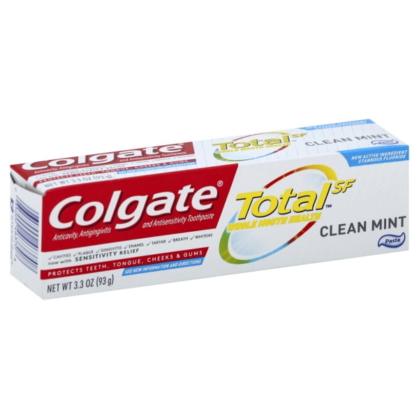 Colgate Total SF Anticavity, Antigingivitis and Antisensitivity Toothpaste Clean Mint - 3.3 oz