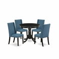 thumbnail image 2 of East West Furniture Dining Room Set Wirebrushed Black, ANFL5-ABK-21, 2 of 6